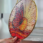 Pixiwoo stained glass suncatcher light and color effect in sunlight