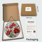 Red poppy suncatcher lifestyle view