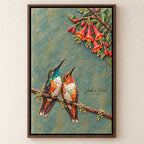 Personalized Rest Your Wings Hummingbird Couple Canvas Wall Art