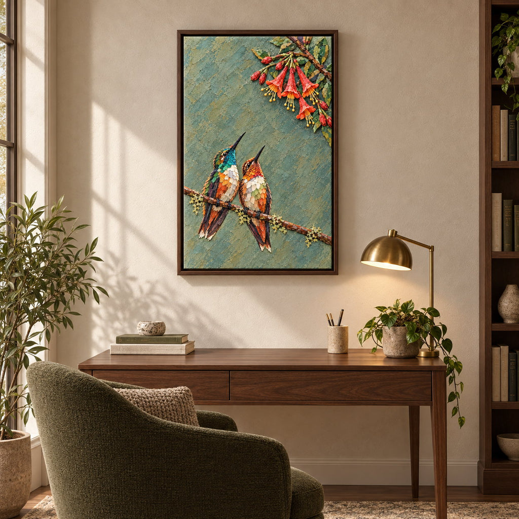Personalized Rest Your Wings Hummingbird Couple Canvas Wall Art