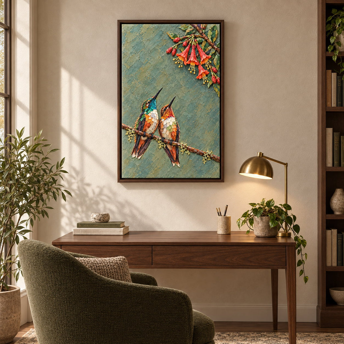 Personalized Rest Your Wings Hummingbird Couple Canvas Wall Art