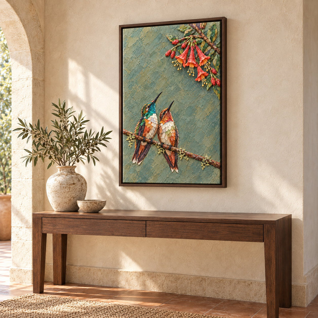 Personalized Rest Your Wings Hummingbird Couple Canvas Wall Art
