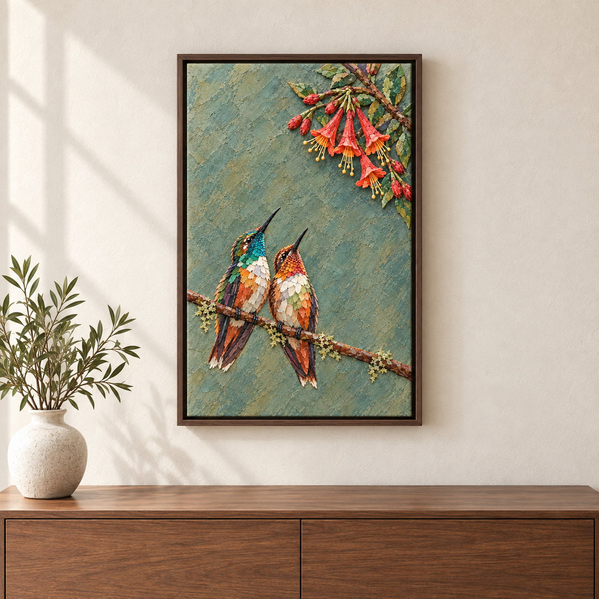 Personalized Rest Your Wings Hummingbird Couple Canvas Wall Art