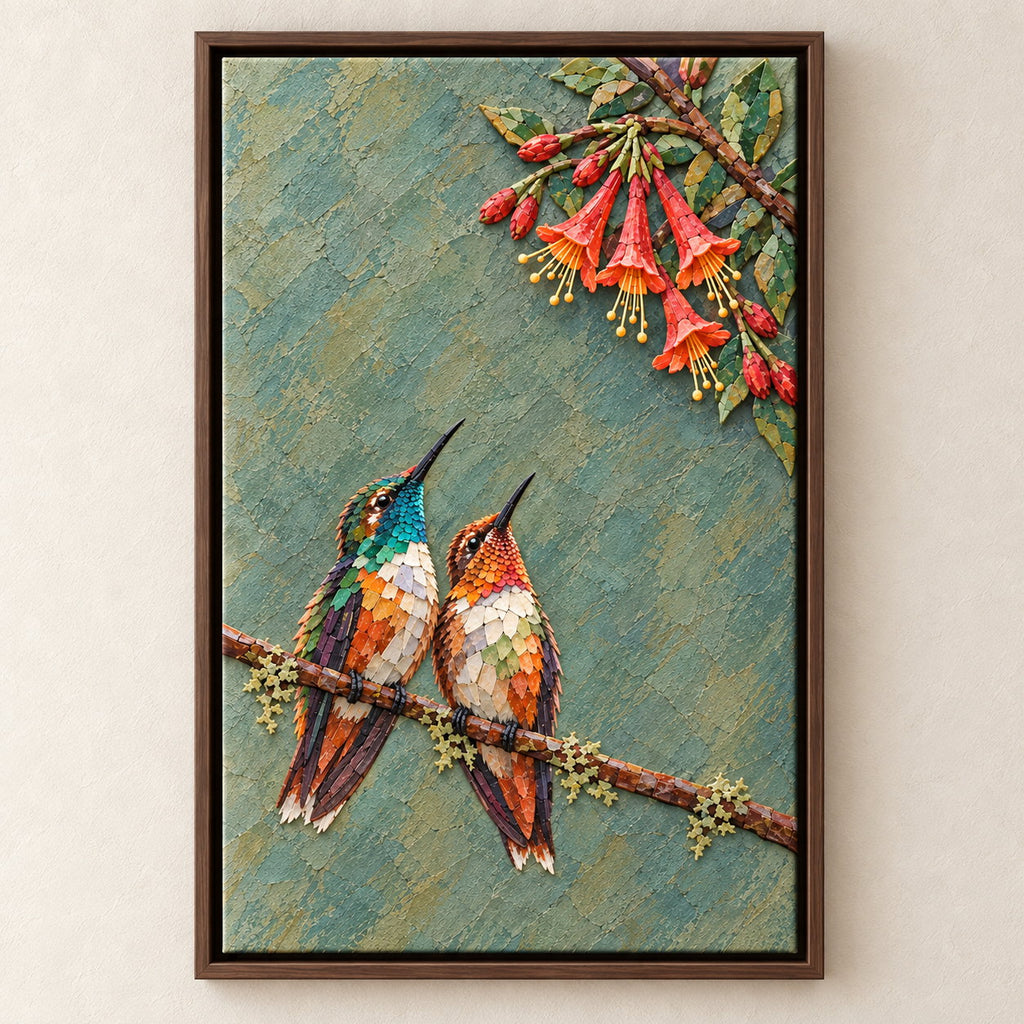 Personalized Rest Your Wings Hummingbird Couple Canvas Wall Art
