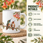 Personalized Rest Your Wings Hummingbird Couple Mug