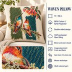 Personalized Rest Your Wings Hummingbird Couple Woven Throw Pillow