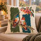 Personalized Rest Your Wings Hummingbird Couple Woven Throw Pillow