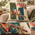 Personalized Rest Your Wings Hummingbird Couple Woven Throw Pillow