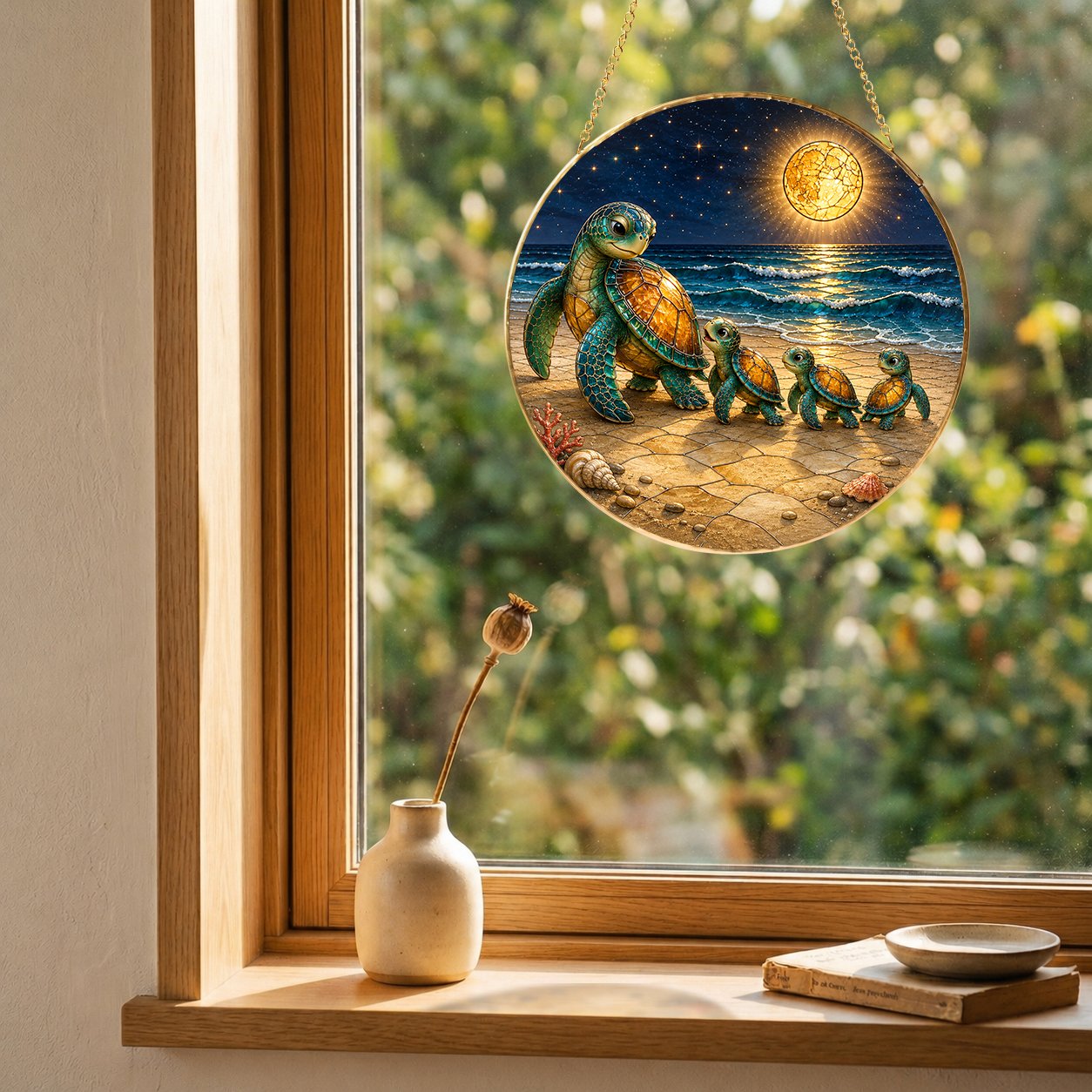 Sea turtle family beach suncatcher - view 9