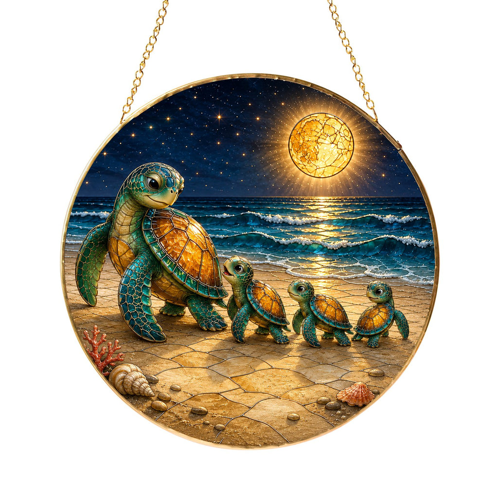 Sea turtle family beach suncatcher - view 10