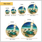 Sea turtle family full moon suncatcher - view 6