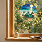 Sea turtle family full moon suncatcher - view 9