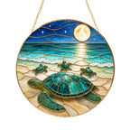 Sea turtle family full moon suncatcher - view 10
