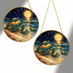 Sea turtle mom and babies suncatcher - view 3