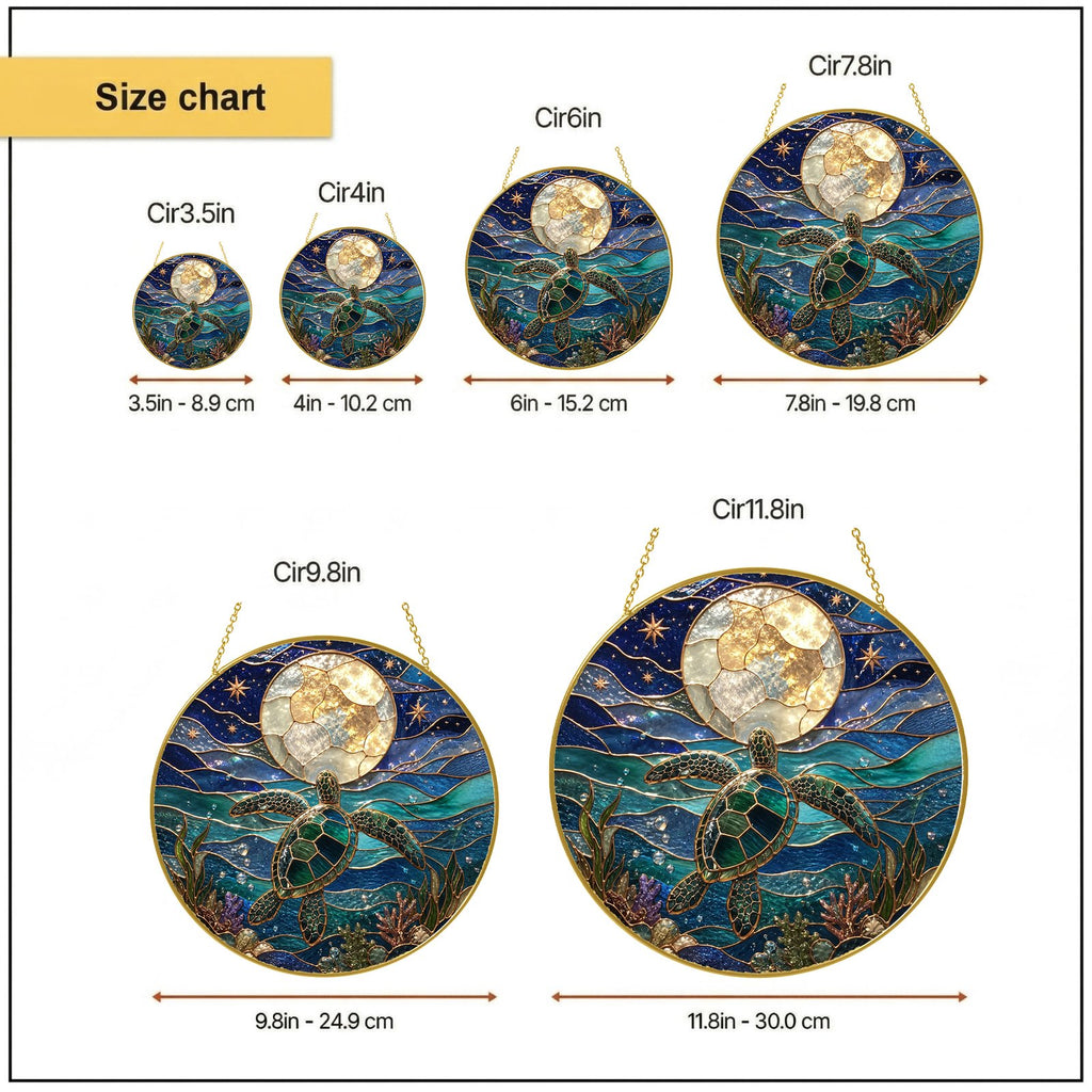 Sea turtle moon suncatcher view 9