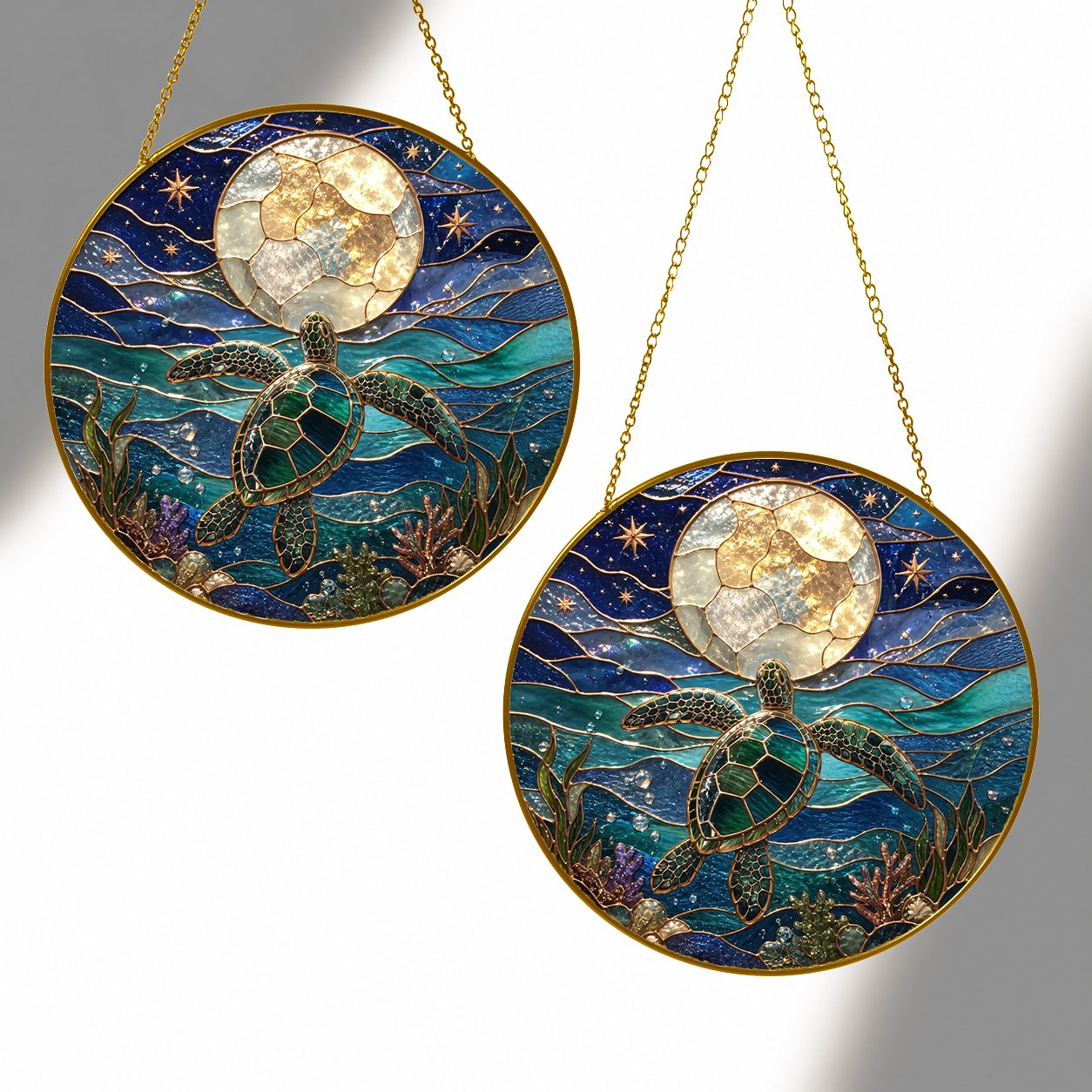 Sea turtle moon suncatcher view 12