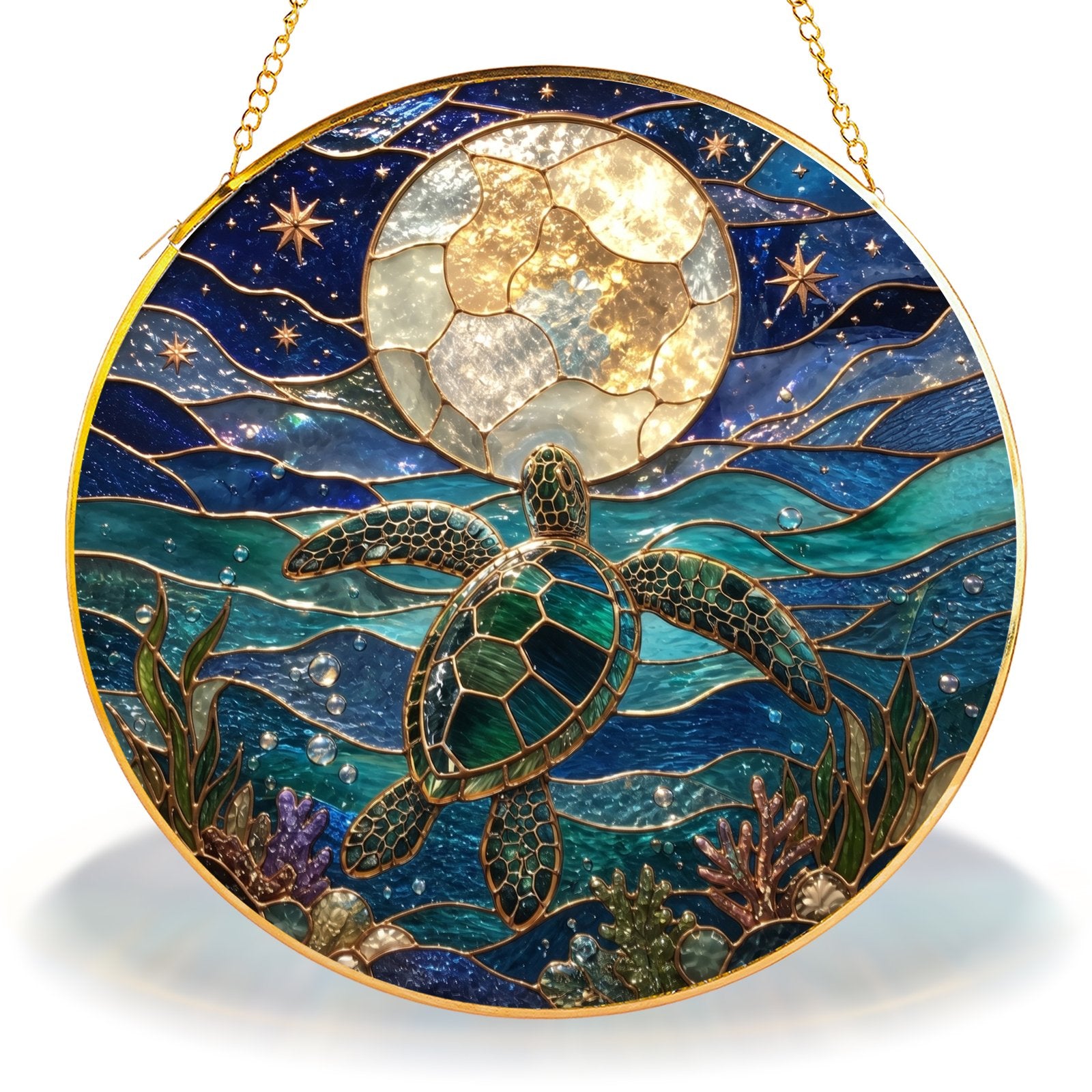 Sea turtle moon suncatcher view 13