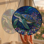 Sea turtle ocean suncatcher view 6