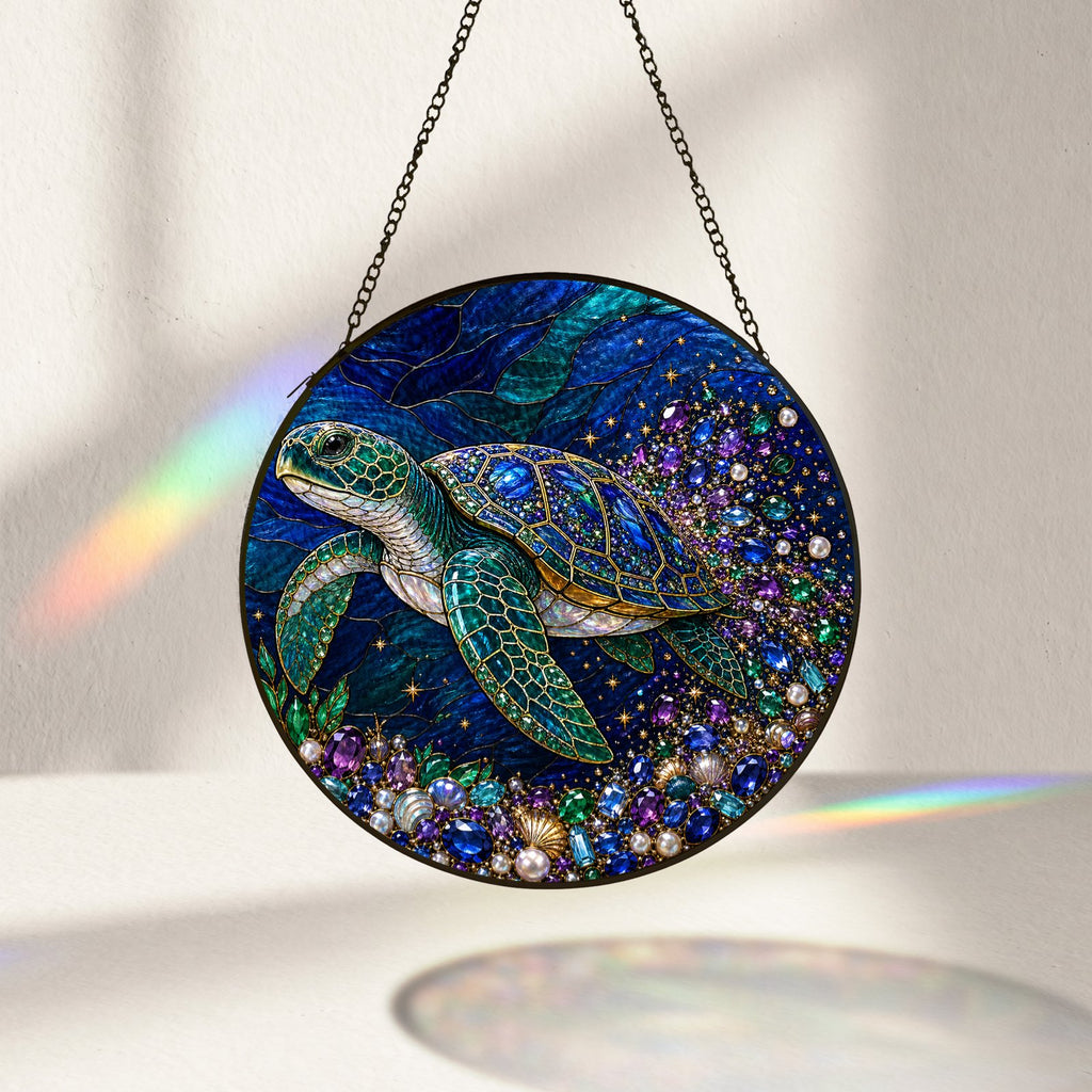 Sea turtle ocean suncatcher view 7