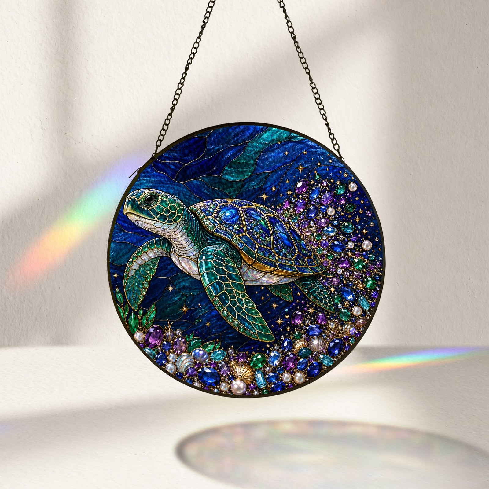Sea turtle ocean suncatcher view 7