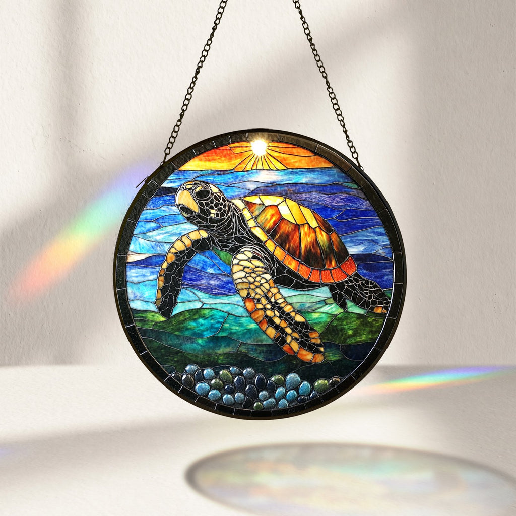 Sea turtle sunset suncatcher - view 10