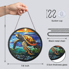 Sea turtle sunset suncatcher clean product view