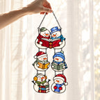 Snowman Book Club Holographic Acrylic Suncatcher