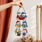 Snowman Book Club Holographic Acrylic Suncatcher