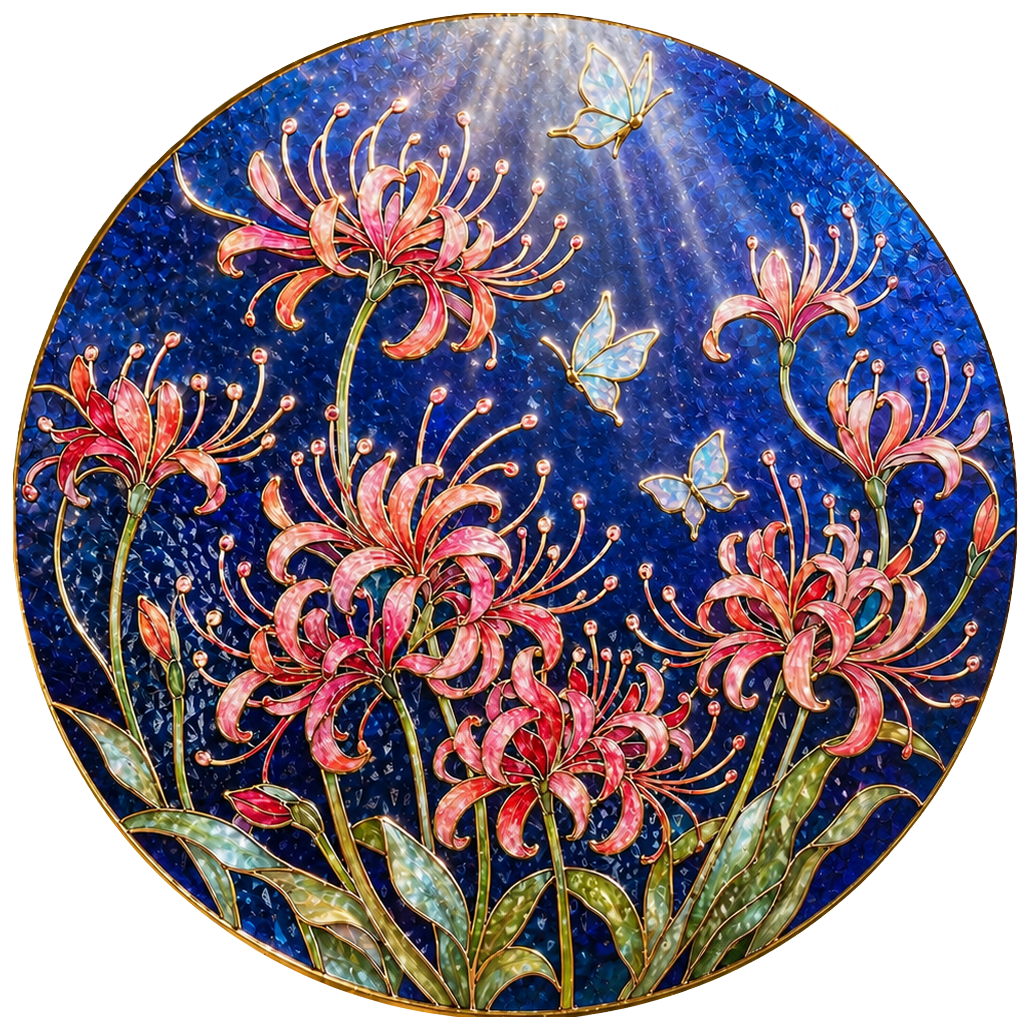 Spider lily butterfly suncatcher full design