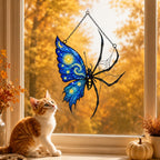 Starry Night Butterfly Spider Holographic Acrylic Suncatcher