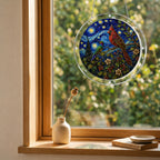 Cardinal Branch Acrylic Puzzle Suncatcher