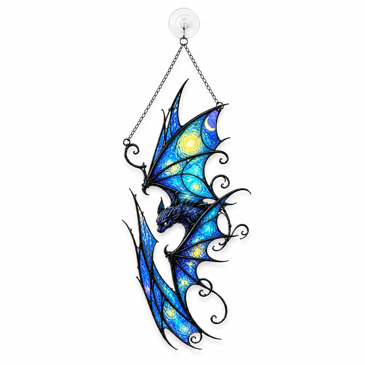 Starry Night Dragon Holographic Acrylic Suncatcher