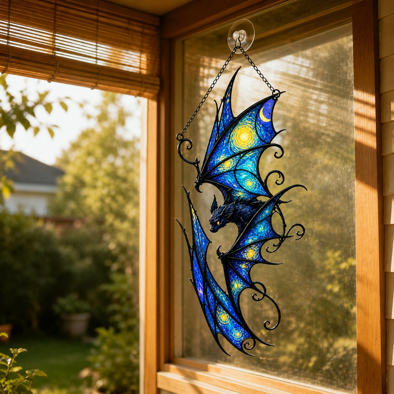 Starry Night Dragon Holographic Acrylic Suncatcher