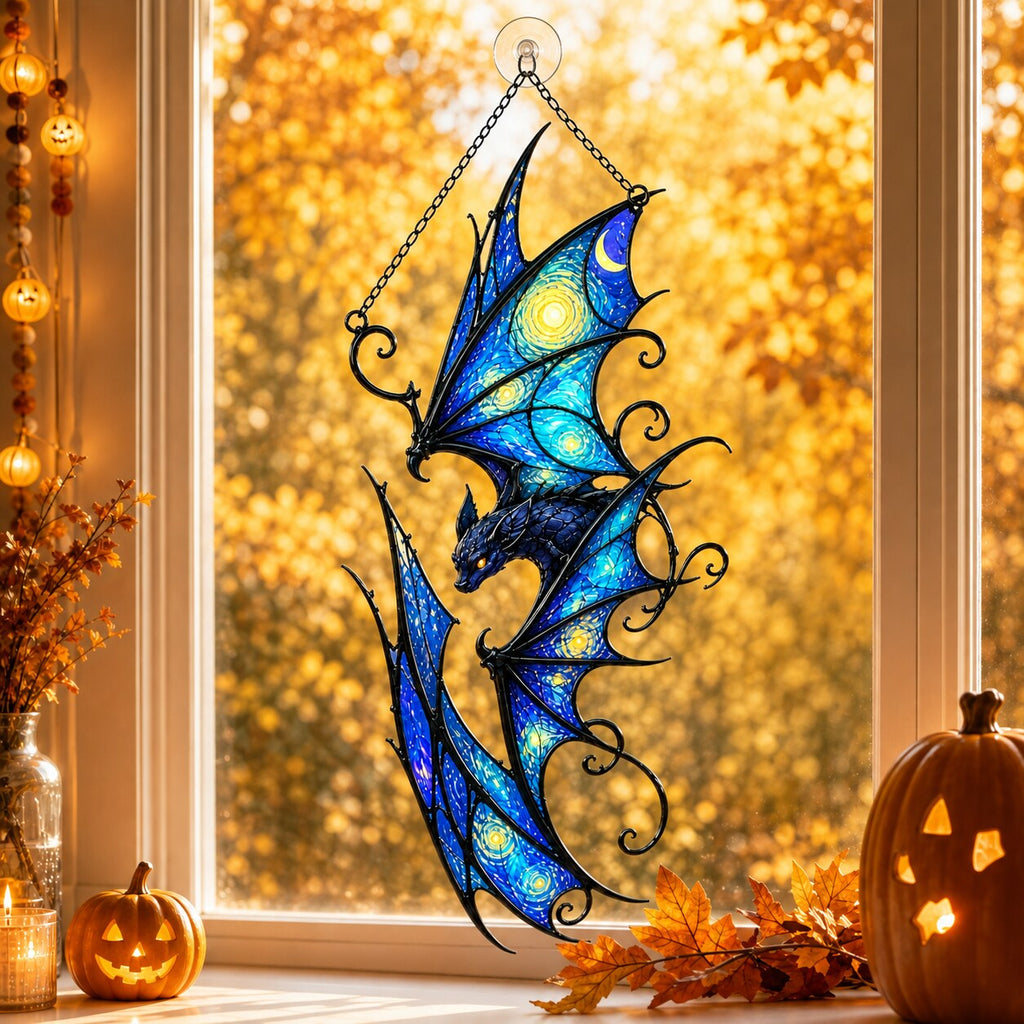 Starry Night Dragon Holographic Acrylic Suncatcher