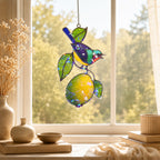 Sunbird & Lemon Branch Holographic Acrylic Suncatcher