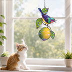 Sunbird & Lemon Branch Holographic Acrylic Suncatcher