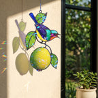 Sunbird & Lemon Branch Holographic Acrylic Suncatcher