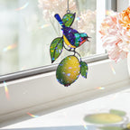 Sunbird & Lemon Branch Holographic Acrylic Suncatcher