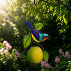 Sunbird & Lemon Branch Holographic Acrylic Suncatcher