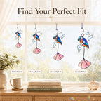 Kingfisher & Pink Lotus Holographic Acrylic Suncatcher