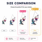 Hummingbird & Purple Fuchsia Flower Holographic Acrylic Suncatcher