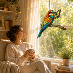 Bee-eater & Swallowtail Butterfly Holographic Acrylic Suncatcher