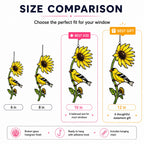 American Goldfinch & Sunflower Holographic Acrylic Suncatcher