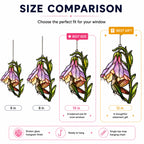 Hummingbird & Purple Foxglove Bell Holographic Acrylic Suncatcher