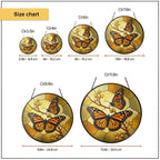 Monarch Butterfly Pair & Berry Branch Stained Glass Suncatcher