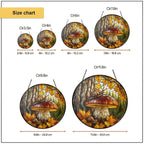 Two Snails & Woodland Mushroom Stained Glass Suncatcher