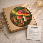 Fly Agaric Mushroom Cluster Stained Glass Suncatcher