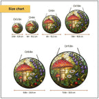Toadstool, Snail & Woodland Blooms Stained Glass Suncatcher