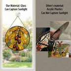Oak Leaves & Acorns Stained Glass Suncatcher