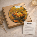 Pumpkin Wheelbarrow Autumn Stained Glass Suncatcher